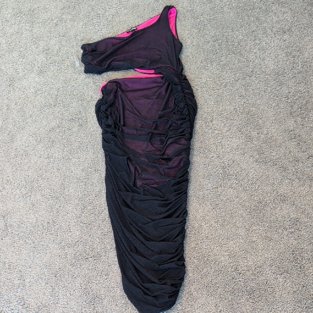 Fashion Nova Black and Pink Dress